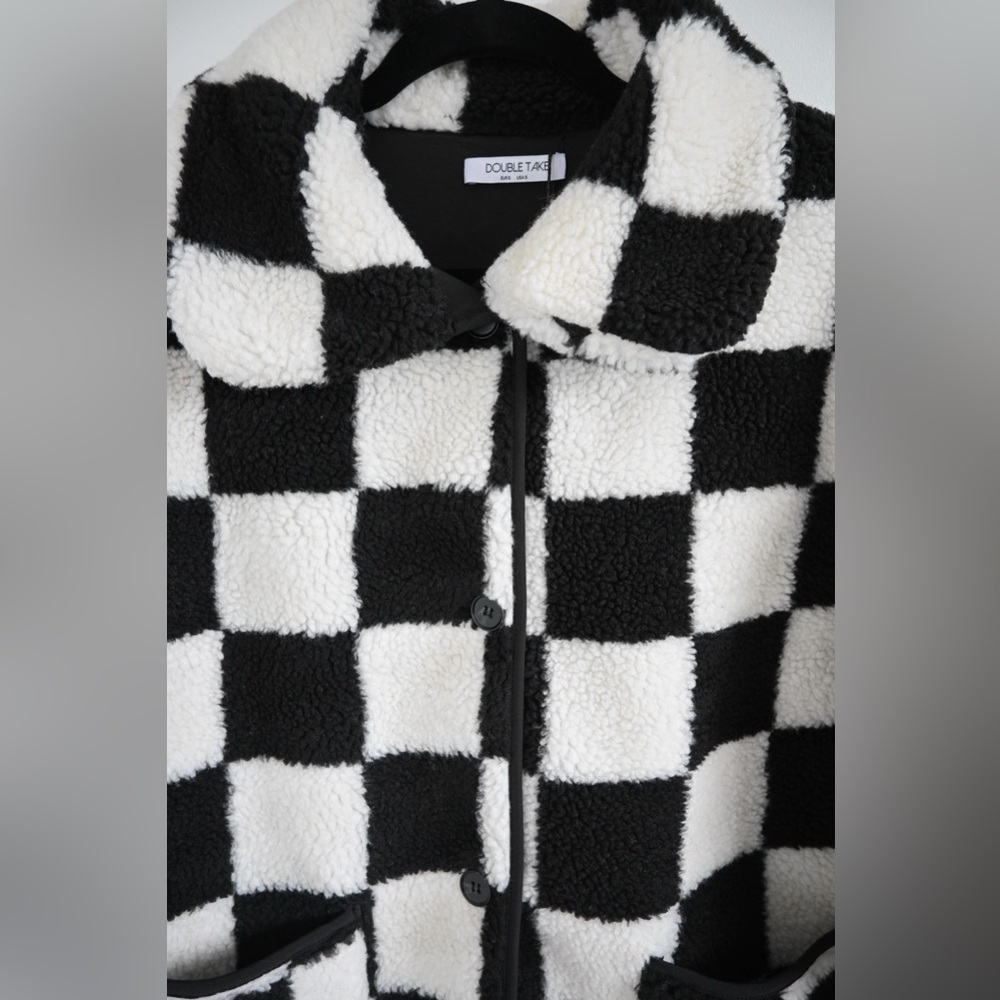 Double Take Faux Sherpa Coat - Picture 7 of 8